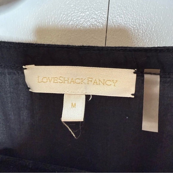 Loveshackfancy Edie Dress in Black Lace and Cotton Medium - Picture 4 of 14